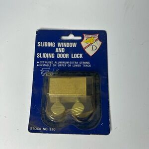 S&D Industries Sliding Window Door Lock Brass Extra Strong Home Security Durable